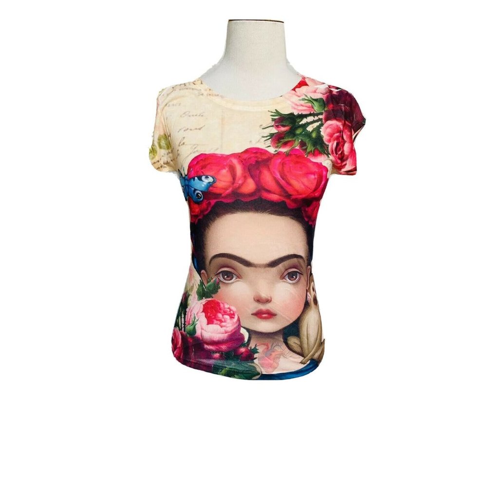 Frida Kahlo T Shirt Frida Kahlo Cartoon Sz Small